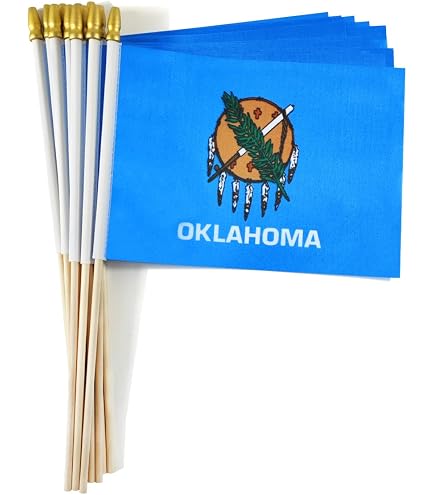 Ilustración De Bandera Grunge Del Estado De Oklahoma Ilustración