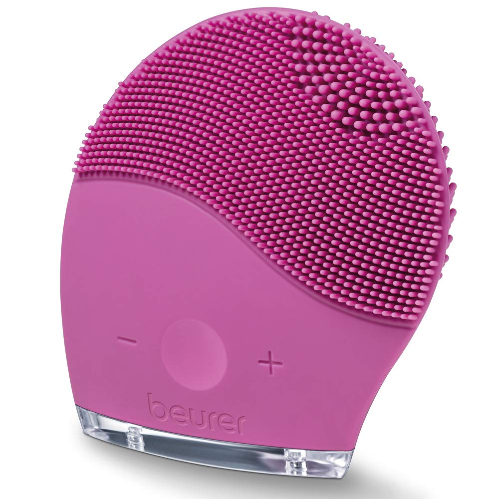 Beurer FC49 Vibrating Facial Brush | 2-in-1 deep-Pore-Cleansing and Massage | Vibration Technology to Boost Circulation | Rechargeable Lithium-ion Battery | Waterproof | Suitable for All Skin Types