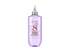 L'Oreal Paris Elvive Hyaluron Plump Flash Hydration Wonder Water Hair Rinse, 8 Second Hydrating Hair Care Treatment for Soft, Shiny Hair, 6.8 Fl Oz