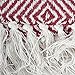 DII Diamond Throw Collection Woven Cotton, 50x60, Barn Red
