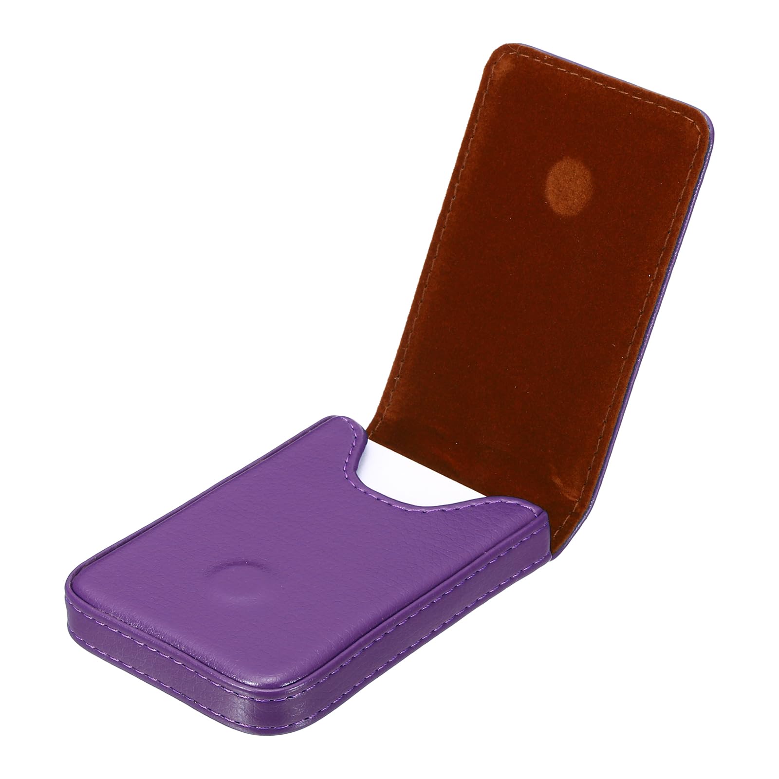 PATIKIL Business Card Holder, PU Leather Business Card Pocket Slim Name Card Wallet with Magnetic Shut for Office Credit Card ID Organization, Purple