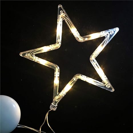 goefly luz de ventosa de navidad lampara de ventosa de ventana de navidad lampara colgante de cortina led luz de decoracion navidena para decoracion
