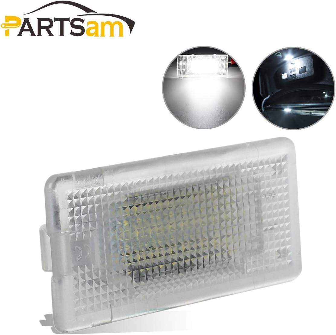 Partsam White CANBus LED 18-SMD Luggage Trunk Cargo Area Light Lamp Replacement for 1/3/5/6/7/X Series