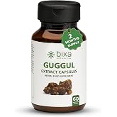 bixa BOTANICAL, Guggul Extract 450mg, Commiphora Mukul Capsules, Vegan | Ayurvedic Herbal Supplement, Daily Wellness Support, Non GMO, Gluten Free, Clean Label, Guggul Resin Extract, 60 Count
