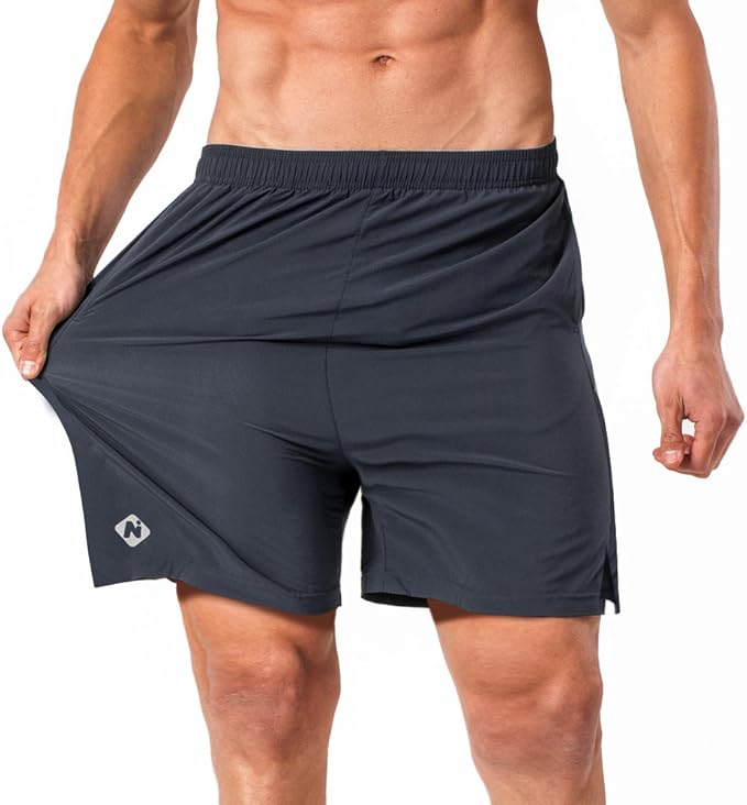 NAVISKIN Pantalones Cortos para Hombres Shorts Deportivos Atléticos de Deporte Chandal Fitness