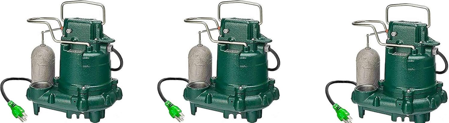 Zoeller M63 Premium Series 5 Year Warranty Mighty-Mate Submersible Sump Pump, 1/3 Hp (Pack of 3)