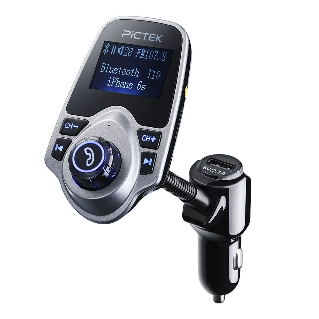 Transmetteur FM Bluetooth Allume-Cigare avec Deux Ports USB, URFEDA 5V