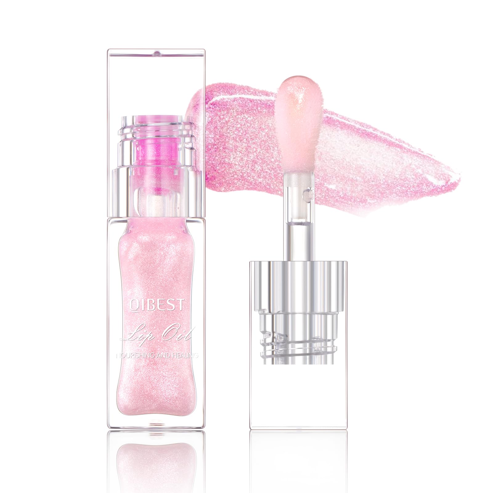 Photo 1 of LANGMANNI Hydrating Lip Glow Oil,Moisturizing Nourishing Lip Oil,Light Colour Gloss Tinting And Non-sticky Lip Oil For Dry Lips Lip Care (Color Changing 1Pcs)