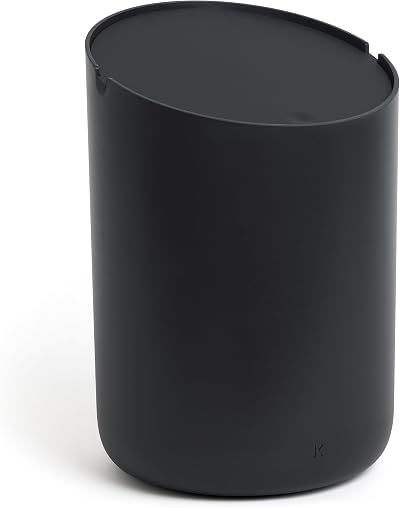 Kazai. Mini Waste Bin Tove 1.5L Small Black Non-Slip Inner Bin