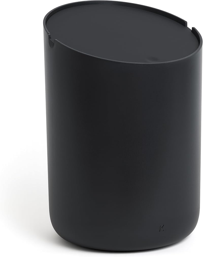 Kazai. Mini Waste Bin Tove 1.5L Small Black Non-Slip Inner Bin