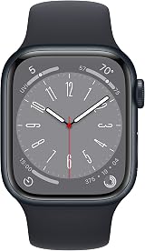 Apple Watch Series 8 GPS 41mm Midnight Aluminium Case Midnight Sport Band view 2