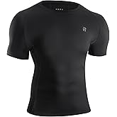 Runhit Short Sleeve Compression Shirts for Men, Quick Dry Cool Men's Compression T-Shirt, Athletic Workout Base Layer