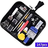 Professional Watch Repair Tool Kit - 147 PCS Watch Tools Watch Band Link Pin Tool Set Spring Bar Back Case Opener with Carrying Case