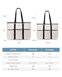 LOVEVOOK Work Tote Bag for Women, 15.6 Inch Laptop