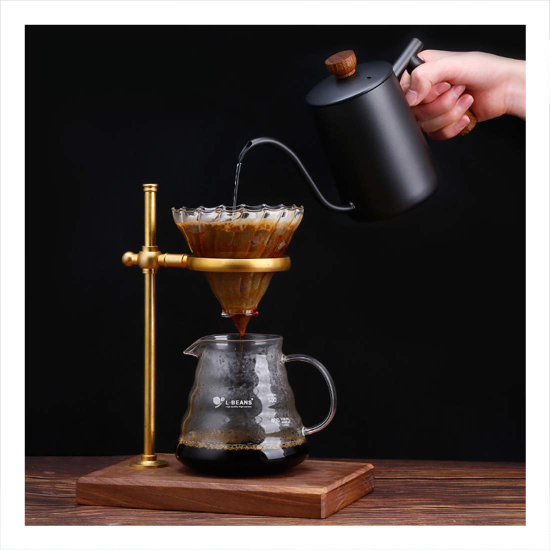 Buy Glass Coffee Maker Hand Dripper Set Handbrew Coffe Server Cafe