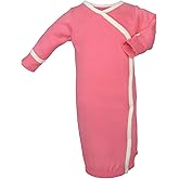 Babysoy Newborn Baby Kimono Wrap Around Snap Sleeper Gown Sack Bundler