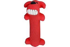 Multipet Original Loofa Latex Dog Toy - Squeaky Toy for All Dogs - Easy-to-Clean Squeaky Toys - Latex Dog Toys for Playing (1 Count, 6”, Random Color Surprise)