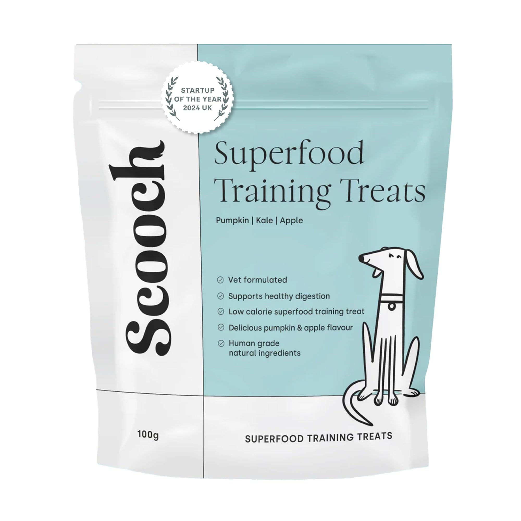 Superfood Training Treats | Dog Supplement | Vet-Formulated | Zero Nasties | Low Fat & Calorie | Plant-Based | Human Grade | Tasty Pumpkin & Apple Flavour | | 100g Pouch โ image 1