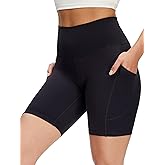 NANJI High Waisted Shorts with Pockets for Women - Buttery Soft Athletic Stretch Biker Shorts Casual, Workout, Running, Gym