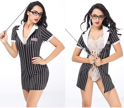 Sexy Teacher Costumes for Women,Teacher Outfit Lingerie Set Role Play  Costume,Trimmed Dress: Amazon.ca: Sports & Outdoors