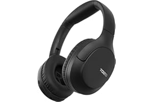 TOZO HA1 Bluetooth 5.4 Over Ear Headphones, 70H Playtime with Mic, Foldable Wireless Headset, Deep Bass Stereo Sound Customizable 32 EQ Music Mode Via Button & App for Travel and Home, Upgraded