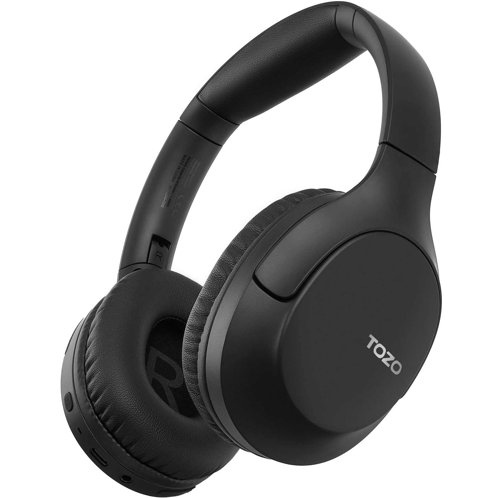 TOZO HA1 Bluetooth 5.4 Over Ear Headphones, 70H Playtime with Mic, Foldable Wireless Headset, Deep Bass Stereo Sound Customizable 32 EQ Music Mode Via Button & App for Travel and Home, Upgraded