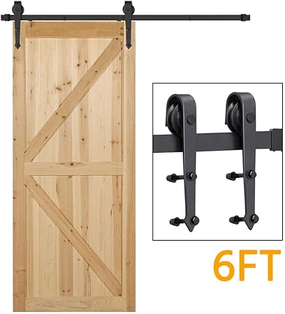 Amazon Com Yaheetech 6 Ft Barn Door Hardware Sliding Garage