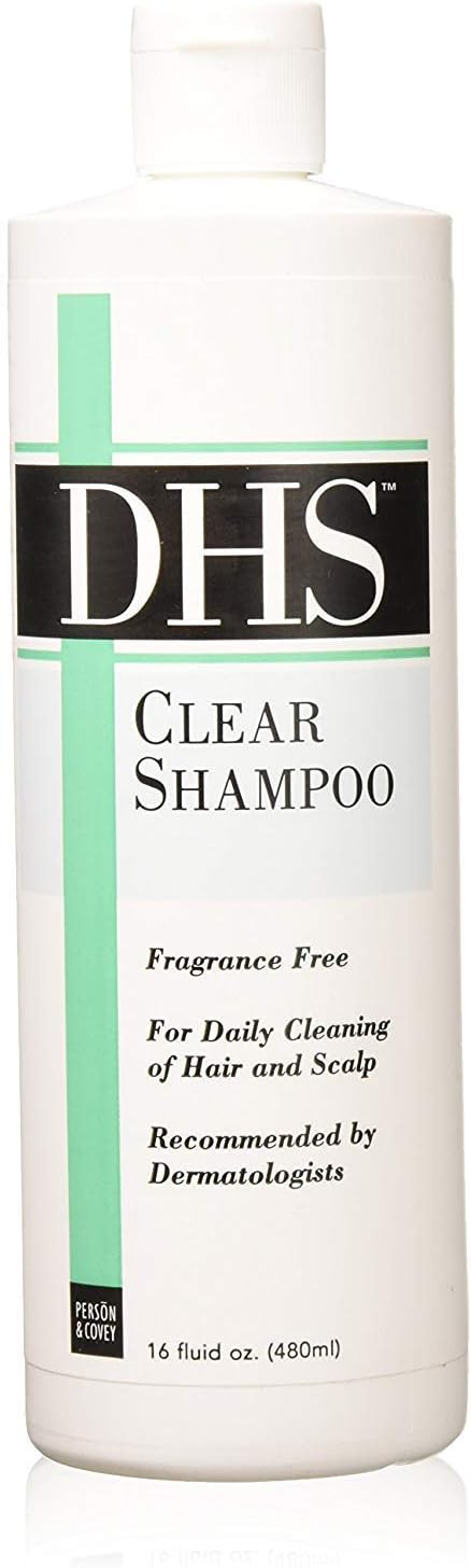 DHS Clear Shampoo Fragrance Free 16 oz (Pack of 10)