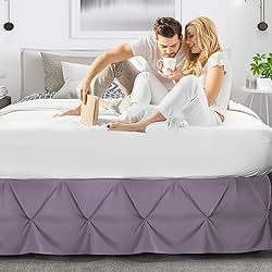 Nestl Grayish Purple Bed Skirt Twin Size, Pinch