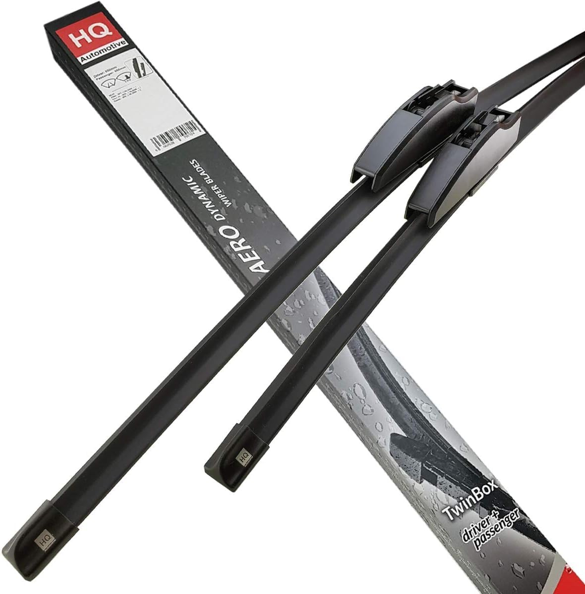 HQ Automotive Wiper Blade for Wiper Blades Fit BMW X5, Lexus RX, Mercedes Sprinter, Mitsubishi Outlander, Toyota Land Cruiser, Volvo S60/S80/V70/XC70, VW Amarok Front Set, AD12-421