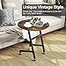VASAGLE Mobile End Side Snack Table for Living Room, Balcony, Wood Look Accent Furniture with Metal Frame, Easy Assembly