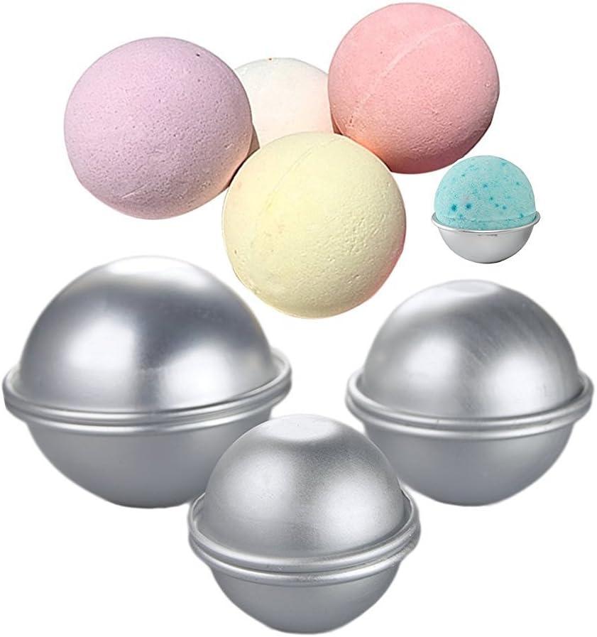 E2O Home DIY Aluminium Bath Bomb Mold Different Size 3 Set