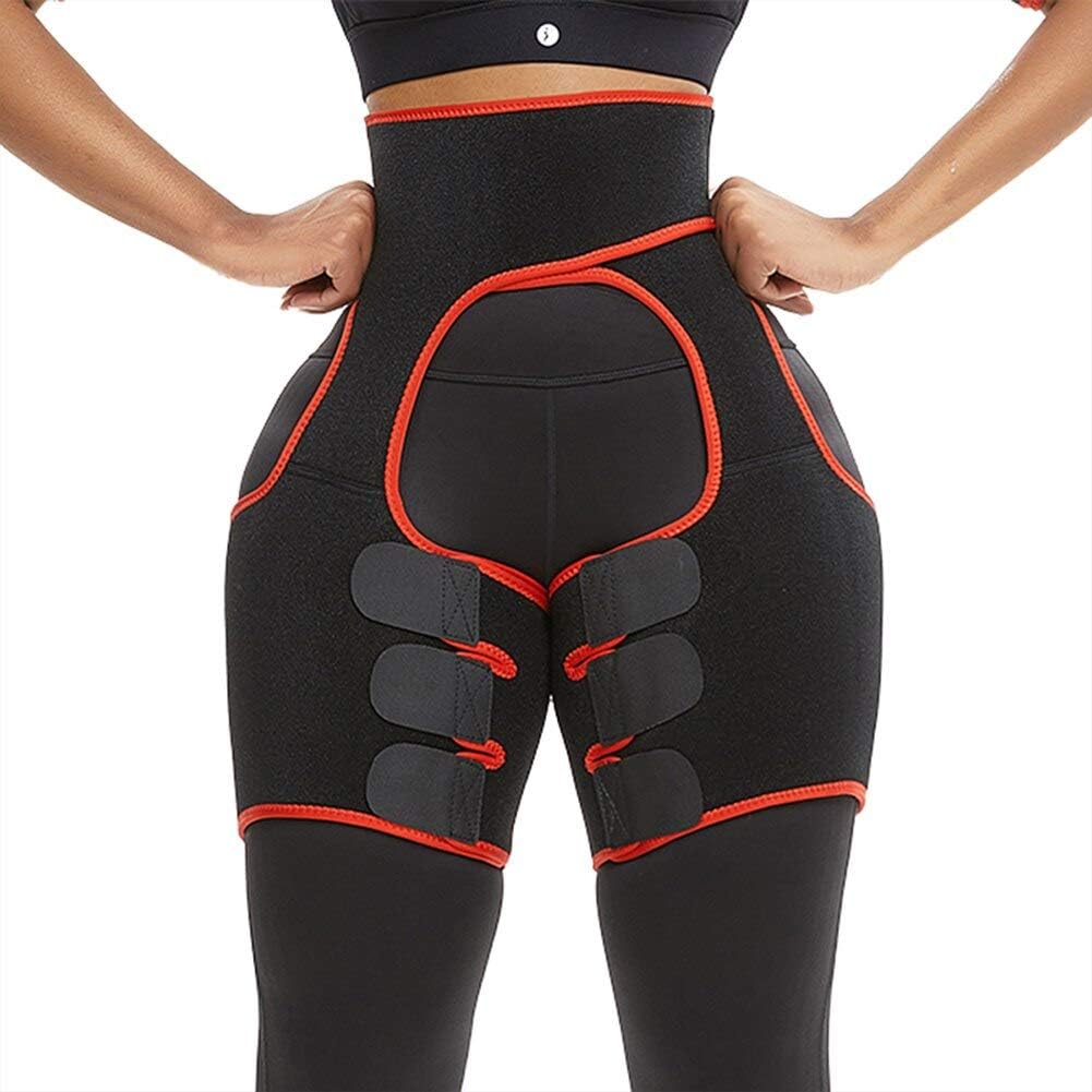 SQUATSTEAM Ssquat Body Sweat Band Waist Trainer - Thigh Trimmers - Butt Lifter Shapewear and Hips Belt