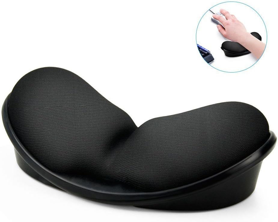 LINGSFIRE Memory Foam Mouse Wrist Rest Keyboard Wrist Rest Pad Anti-skid Mousepad Support Wrist Rest Mat for Office Computer Laptop Mac- Durable Comfortable Lightweight Easy Typing Pain Relief (Black) : Home Audio & Theater
