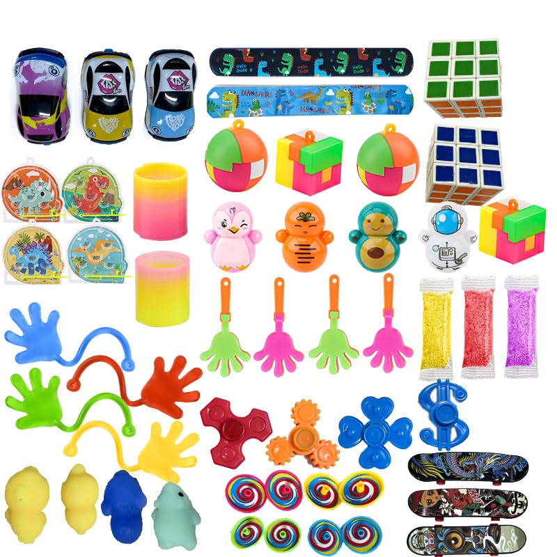 60PCS Sensory Toy Party Favours Set for Kids - Treasure Chest Classroom Rewards, Fidget Toys for Stress Relief, Mini Bulk Gifts Pinata Easter Basket Stuffers for Christmas Stocking Fillers (Age 3+)