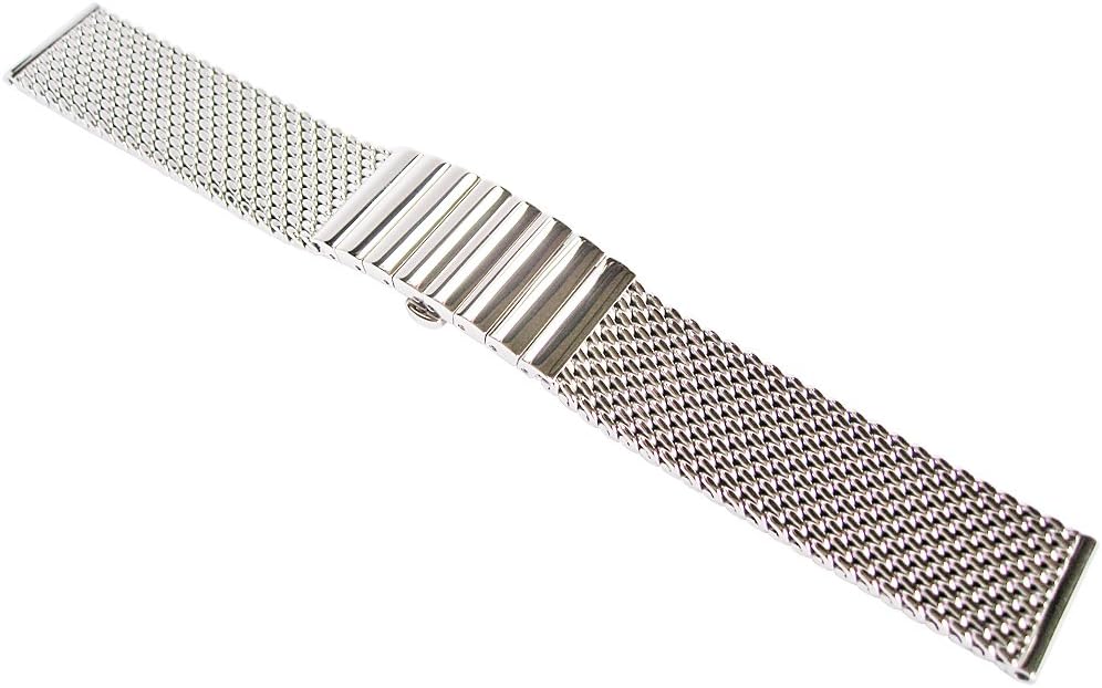 Staib Short 20mm Polished Mesh 130mm Steel Watch Band Model 2792
