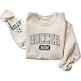 Personalized Soccer Mom Shirt, Custom Soccer Mom Sweatshirt with Name, Sport Shirts for Women, Gifts for Sports Lovers