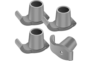 ANCKNE Walker Glide Skis, Universal Fit Walker Feet Glides Replacement for 1-1/8 Inch Tubes, Walker Accessories (4 Pack, Gray