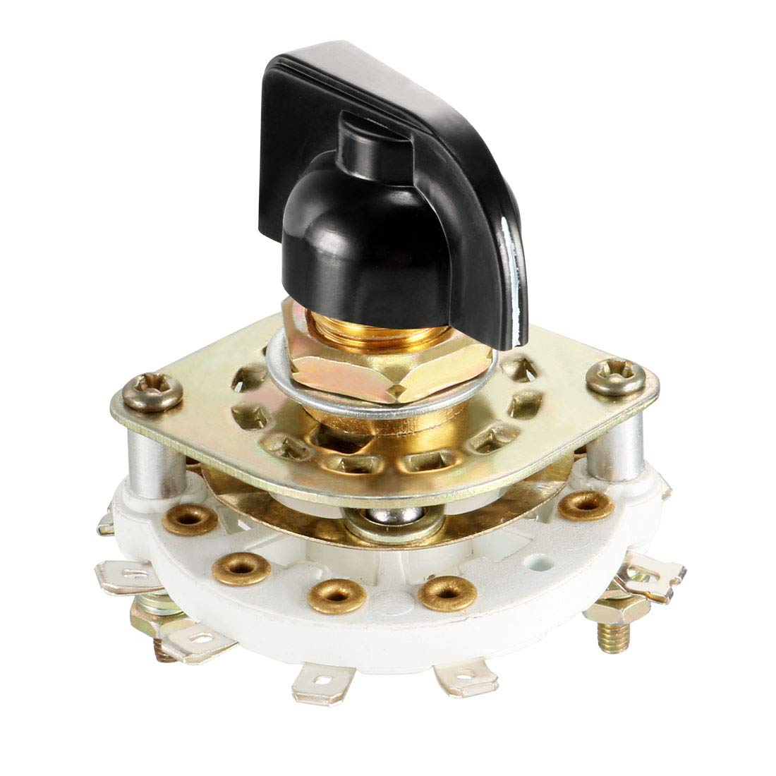 sourcing map 2P4T 2 Pole 4 Position Selectable 1 Deck Band Channel Rotary Switch Selector with Knob