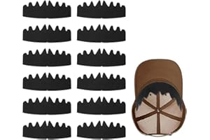 WADY 12pcs Baseball Caps Inserts Shapers, Reusable & Washable Flexible Hat Liner Cap Fitter Inserts Felt Hat Sweat Liner Abso