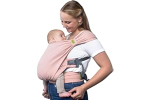 Boba Bliss Pre-Wrapped Baby Carrier with Buckle - Newborn to 7-35 lbs Light, Breathable & Easy to Adjust Hybrid Infant Sling 