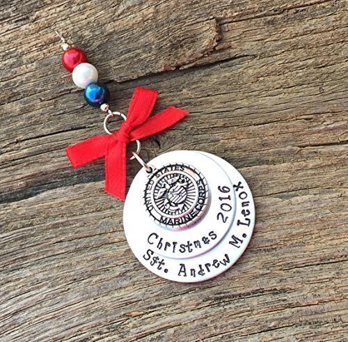 Marine Corps Christmas Ornament | Military Christmas Ornament | Boot Camp Graduation Gift | Retirement Gift | Keepsake Ornament | Military Gift