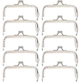 Jeanoko 10pcs 8.5cm Metal Frame, Bag Purse Making Kiss Clasp Lock Retro Metal Purse Frame for DIY Craft Purse Bag Handle Sewing Craft Supplies