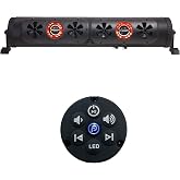 Bazooka 24 inch G3 | Bluetooth Party Bar Bundle with Wireless Remote | 450W LED Lights | Party Music Sharing Party Button | 10 Marine Grade Speakers | Off Road ATV, Golf Cart, Marine &amp; Outdoor
