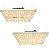 Spider Farmer SF1000 2 Pack LED Grow Lights for Indoor Plants in 2x4 Tent | 200W Dimmable Full Spectrum Grow Light, New-Gen High-Efficiency Diodes 2.5 PPE System for Seed Starting, Vegetables &amp; Bloom
