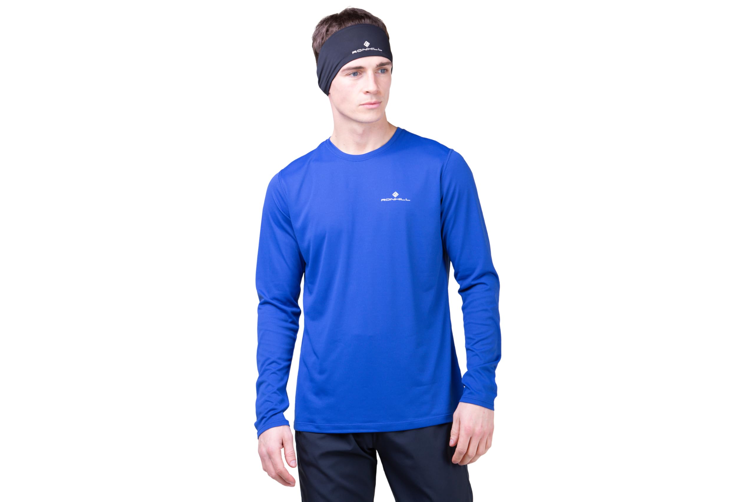 Ronhill Running, Men's Core L/S Tee, DrkCobalt/BrightWhite, M
