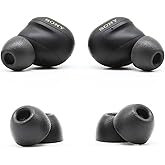 Comply Memory Foam Replacement Ear Tips, Black, Medium (3 Pairs) | For Sony True Wireless Earbuds, Ultimate Comfort, Secure Fit, Superior Noise Isolation, Anti Slip, Prevent from Falling Out