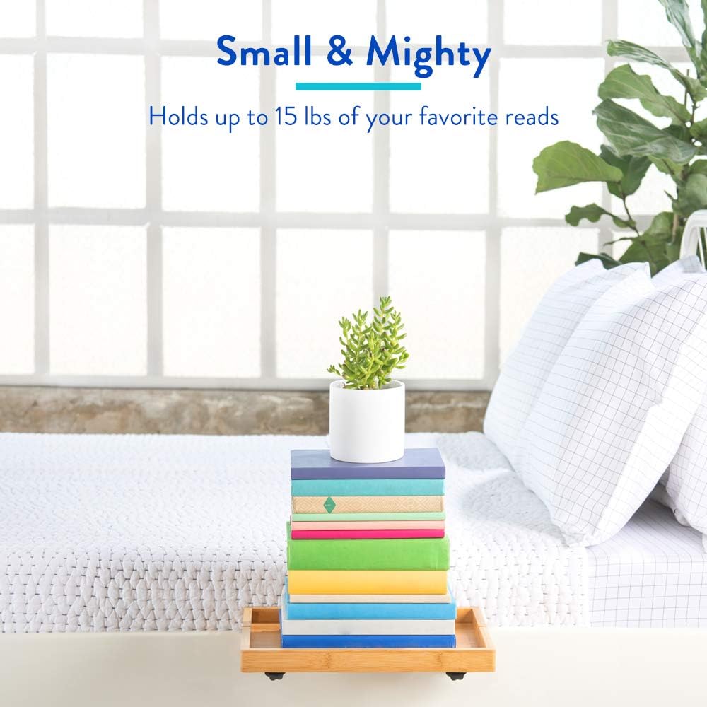 BedShelfie The Original Bedside Shelf - 9 Colors / 4 Sizes - AS SEEN ON Business Insider as The Perfect College Dorm Room Essential (Regular Size, Natural Bamboo): Furniture & Decor