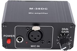 EIMSOAH Versatile Microphone Compatible Preamp with Triple Output Flexibility for Multichannel Mixing, Mic Gain Booster, Blac