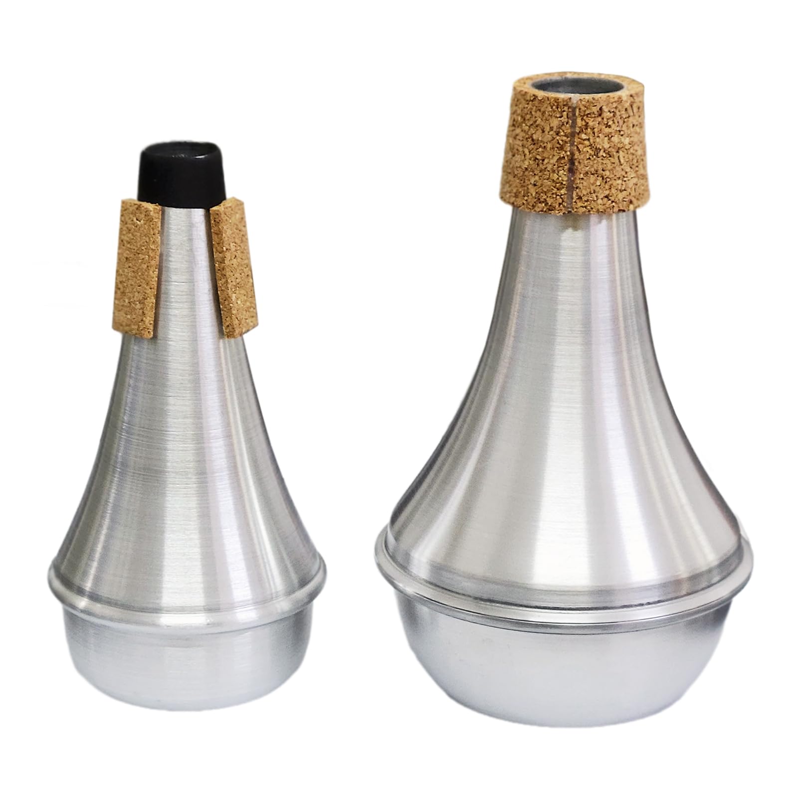 Trumpet Mute Aluminum Alloy Cork Trumpet Mute Practice Silencer Brass Musical Instrument Part Set